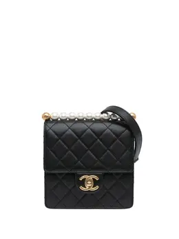 CHANEL Pre-Owned: Чёрная сумка через плечо 
