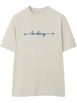Burberry: Светлая футболка 