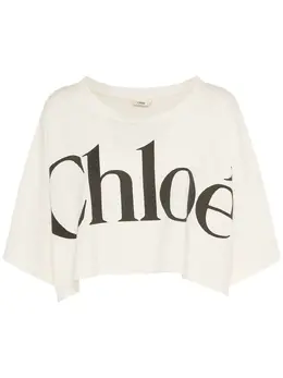 CHLOÉ: Белая футболка 