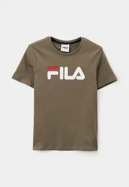 Fila: Футболка цвета хаки 