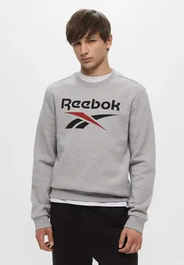 Reebok: Серый свитшот 