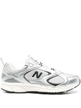 New Balance: Серебристые кроссовки 