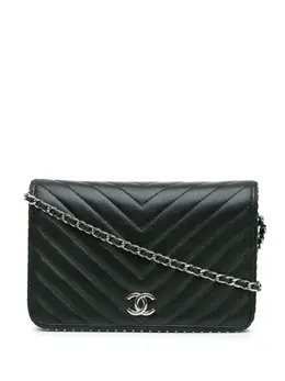 CHANEL Pre-Owned: Чёрный кошелёк 