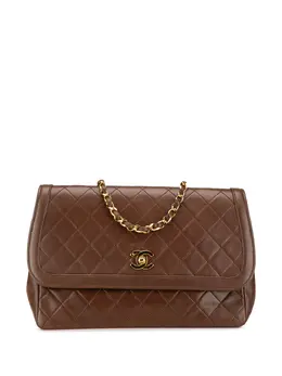 CHANEL Pre-Owned: Коричневая сумка через плечо 