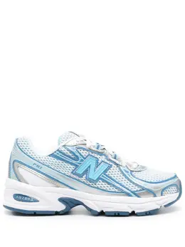New Balance: Голубые кроссовки 