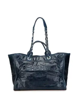 CHANEL Pre-Owned: Голубая сумка-шоппер 