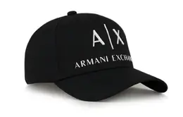 Armani Exchange: Чёрная кепка 