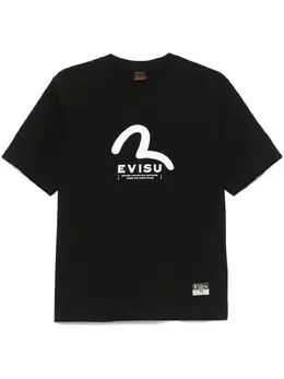 EVISU: Футболка с принтом 