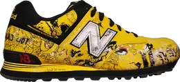 New Balance: Жёлтые кроссовки  574