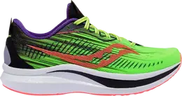 Saucony: Зелёные кроссовки  Endorphin Speed 2