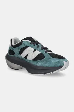New Balance: Зелёные кроссовки 