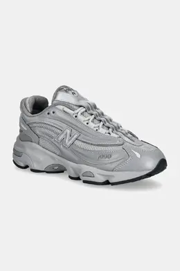New Balance: Серые кроссовки 