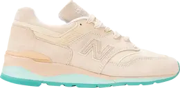 New Balance: Бежевые кроссовки  997