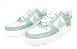 Nike: Зелёные кроссовки  Air Force 1