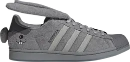 Adidas: Серые кроссовки  Superstar