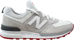 New Balance: Белые кроссовки  574