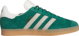 Adidas: Зелёные кроссовки  Gazelle