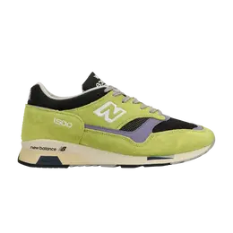 New Balance: Зелёные кроссовки  1500