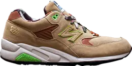 New Balance: Коричневые кроссовки 