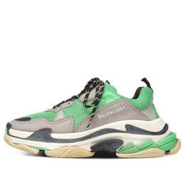 Balenciaga: Зелёные кроссовки  Triple S