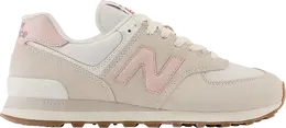 New Balance: Белые кроссовки  574
