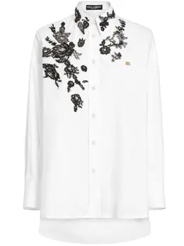 Dolce & Gabbana: Рубашка с растительным принтом 