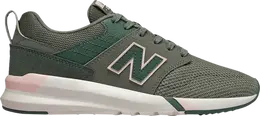 New Balance: Зелёные кроссовки 