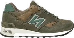 New Balance: Зелёные кроссовки 