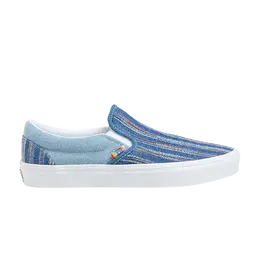 Vans: Синие кроссовки  Classic Slip On