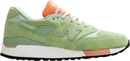 New Balance: Зелёные кроссовки 