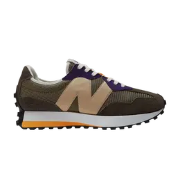 New Balance: Зелёные кроссовки  327