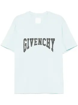 Givenchy: Голубая футболка 