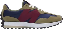 New Balance: Зелёные кроссовки  327