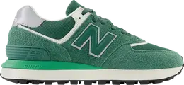 New Balance: Зелёные кроссовки  574