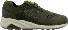 New Balance: Зелёные кроссовки 