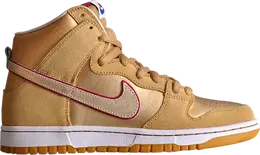 Nike: Золотые кроссовки  Dunk High Premium SB