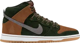 Nike: Зелёные кроссовки  SB Dunk High