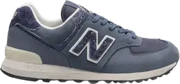 New Balance: Синие кроссовки  574