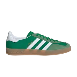 Adidas: Зелёные кроссовки  Gazelle Indoor