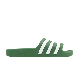 Adidas: Зелёные кроссовки  Adilette Aqua