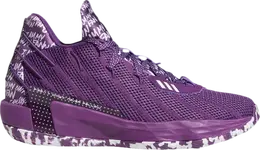 Adidas: Фиолетовые кроссовки  Dame 7