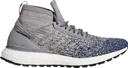 Adidas: Серые кроссовки  UltraBoost