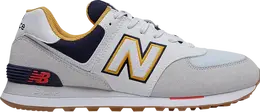 New Balance: Белые кроссовки  574