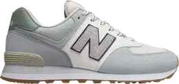New Balance: Белые кроссовки  574