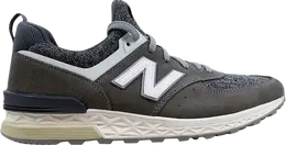 New Balance: Тёмные кроссовки  574