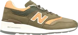 New Balance: Зелёные кроссовки  997