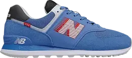 New Balance: Синие кроссовки  574