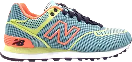 New Balance: Зелёные кроссовки  574