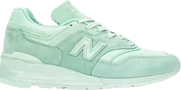 New Balance: Зелёные кроссовки  997