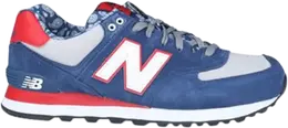New Balance: Голубые кроссовки  574